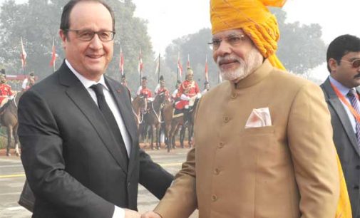 Prime Minister, Narendra Modi and the Chief Guest of Republic Day, President of France, Francois Hollande