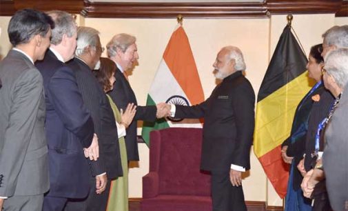 Modi meets members of EU, Belgian parliaments