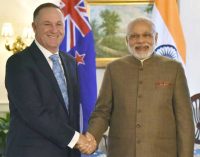 Prime Minister, Narendra Modi meeting the Prime Minister of New Zealand, John Key, in Washington DC