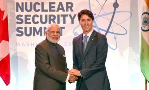 Prime Minister, Narendra Modi meeting the Prime Minister of Canada, Justin Trudeau, on the sidelines of the Nuclear Security Summit 2016