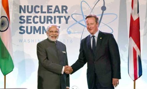 Prime Minister, Narendra Modi meeting the Prime Minister of United Kingdom (UK), David Cameron