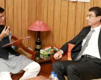 The German Ambassador to India, Dr. Martin Ney meeting the MoS (IC) for Power, Coal and New and Renewable Energy, Piyush Goyal,