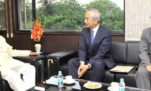 Ambassador of Japan to India, Kenji Hiramatsu meeting the Minister of State for Culture (IC), Tourism (IC) and Civil Aviation, Dr. Mahesh Sharma