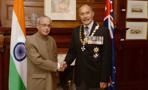 President India, Shri Pranab Mukherjee, meeting with H.E. Lieutenant General, The Rt. Hon’ble Sir Jerry Mateparae, GNZM,