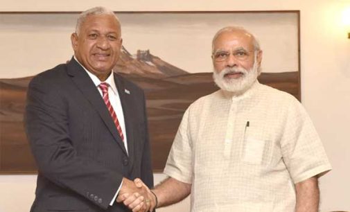 The Prime Minister of Fiji, Josaia Voreqe Bainimarama calls on the Prime Minister, Narendra Modi,