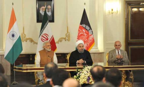 Prime Minister, Narendra Modi with the President of Iran, Hassan Rouhani and the President of Afghanistan, Dr. Mohammad Ashraf Ghani
