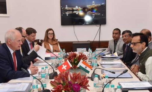 Secretary, Department of Revenue, Dr. Hasmukh Adhia in a meeting with the State Secretary for International Financial Matters of Switzerland