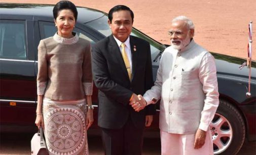 Prime Minister, Narendra Modi with the Prime Minister of the Kingdom of Thailand, General Prayut Chan-o-cha,