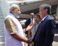 Modi arrives in Tashkent for SCO summit