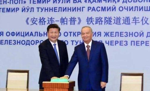 Uzbek and Chinese Presidents open Angren-Pap railway line