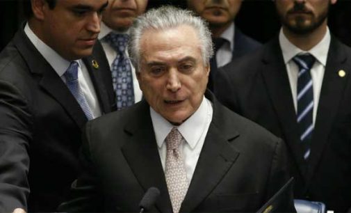 Michel Temer sworn in as new Brazil president
