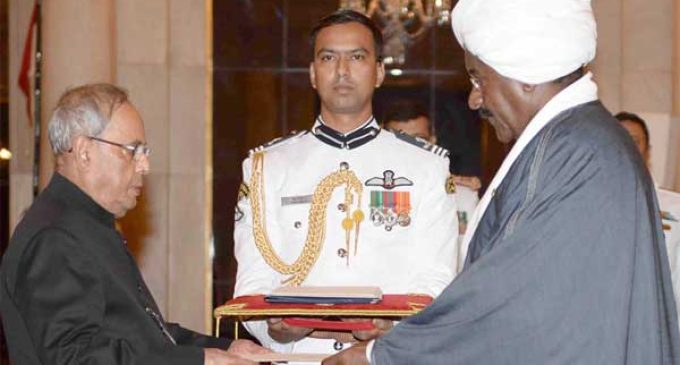 Ambassador-designate of Sudan, Sirajuddin Hamid Yousif presenting his credentials to the President,