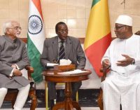 Vice President, M. Hamid Ansari calling on the President of Mali, Ibrahim Boubacar Keita, in Bamako, Mali