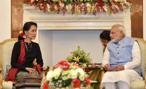 Modi meets Aung San Suu Kyi