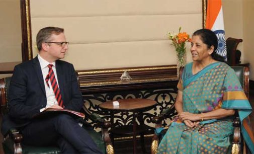 MoS for Commerce & Industry (IC), Nirmala Sitharaman in a bilateral meeting with the Minister for Enterprise and Innovation of Sweden, Mikael Damberg,