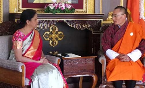 MoS for Commerce & Industry (IC), Nirmala Sitharaman calls on the Prime Minister of Bhutan, Tshering Tobgay