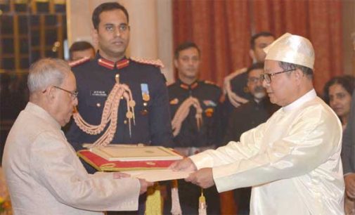 High Commissioner-designate of Myanmar, U. Maung Wai presenting his credentials to the President,