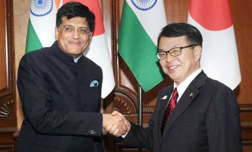 MoS for Power, Coal, New and Renewable Energy and Mines (IC), Piyush Goyal and the Minister of Economy, Trade and Industry, Japan, Hiroshige Seko