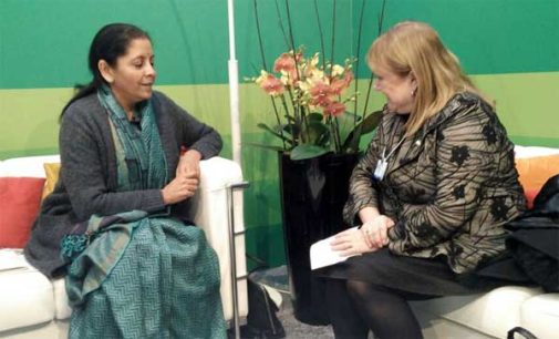 Minister of Foreign Affairs, Argentina, Susana Malcorra meeting the MoS for Commerce & Industry (IC), Nirmala Sitharaman