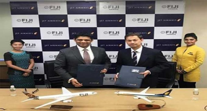 Jet Airways enters into codeshare partnership with Fiji Airways