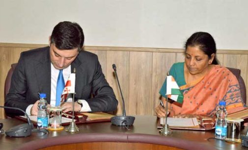 MoS for Commerce & Industry (IC), Nirmala Sitharaman and the Minister of Economy and Sustainable Development of Georgia, Giorgi Gakharia
