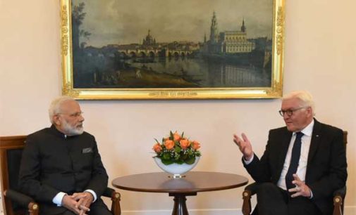 Prime Minister, Narendra Modi calls on the President of Germany, Frank-Walter Steinmeier, at Castle Bellevue