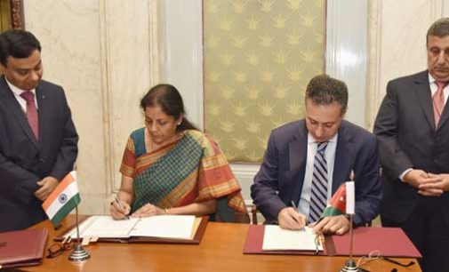 MoS for Commerce & Industry (IC), Nirmala Sitharaman and the Minister Trade and Industry, Jordan, Yarub Qudah