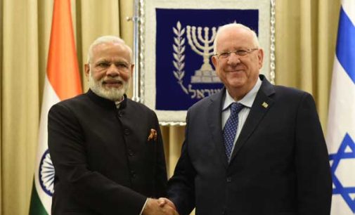 Prime Minister, Narendra Modi calls on the President of Israel, Reuven Rivlin, in Jerusalem, Israel