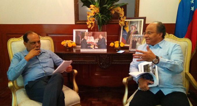 Diplomacyindia.com Exclusive Video Interview with Ambassador of Venezuela to India, H.E. Mr. Augusto Monteil speaking on the current prevailing scenario in Venezuela