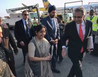Sushma Swaraj arrives in New York for UNGA session