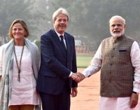 Italian PM accorded ceremonial welcome