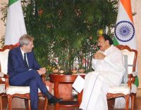Prime Minister of the Republic of Italy, Paolo Gentiloni calling on the Vice President, M. Venkaiah Naidu