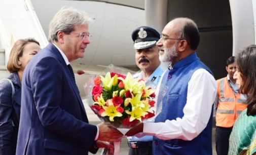 Italian PM arrives in India to boost bilateral ties