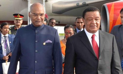 President Kovind arrives in Ethiopia