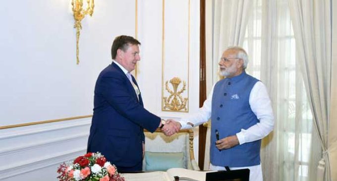 Modi meets Latvian PM