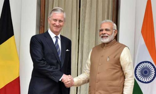 Indian Prime Minister Narendra Modi Modi meets Belgian King