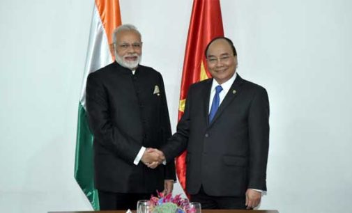 PM, Narendra Modi meeting the Prime Minister of Socialist Republic of Vietnam, Nguyen Xuan Phuc,