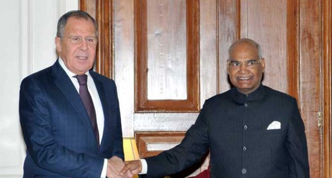 Foreign Ministers of Russia and China call on President Kovind