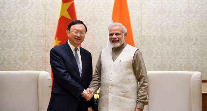 State Councillor of the People’s Republic of China, Yang Jiechi calling on the Prime Minister, Narendra Modi