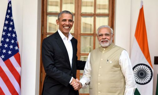 Prime Minister Narendra Modi meeting the former US President, Mr. Barack Obama, in New Delhi on December 01, 2017