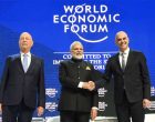 Prime Minister, Narendra Modi with the President of the Swiss Confederation, Alain Berset and the Chairman of the World Economic Forum, Professor Klaus Schwab
