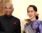 HE Daw Aung San Suu Kyi State Counsellor of Myanmar, called on the President of India, Ram Nath Kovind