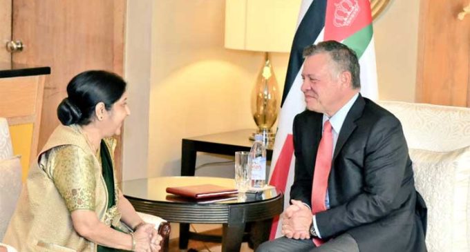 External Affairs Minister Sushma Swaraj calls on Jordan King