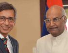 Leader of Opposition of Mauritius, Xavier Luc Duval calling on the President, Ram Nath Kovind,