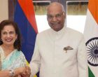 Mrs Santi Bai Hanoomanjee, GCSK, Speaker, National Assembly of Mauritius, called on the President of India, Shri Ram Nath Kovind