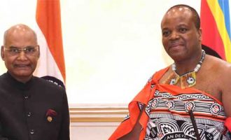 The President, Shri Ram Nath Kovind meeting with His Majesty Mswati III, the King of Swaziland,