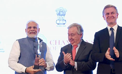 PM Modi receives UN Champions of the Earth award