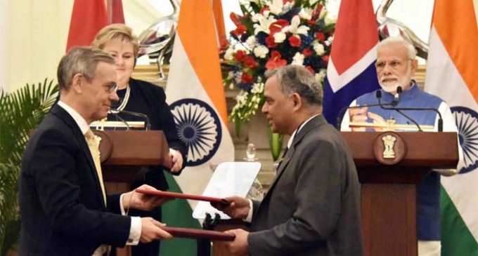 India, Norway to boost cooperation on SDGs, ocean economy