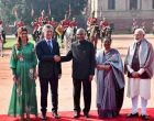 The President, Ram Nath Kovind and the Prime Minister, Narendra Modi with the President of the Argentine Republic, Mauricio Macri