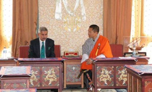 Jaishankar reaches Bhutan, meets PM Tshering